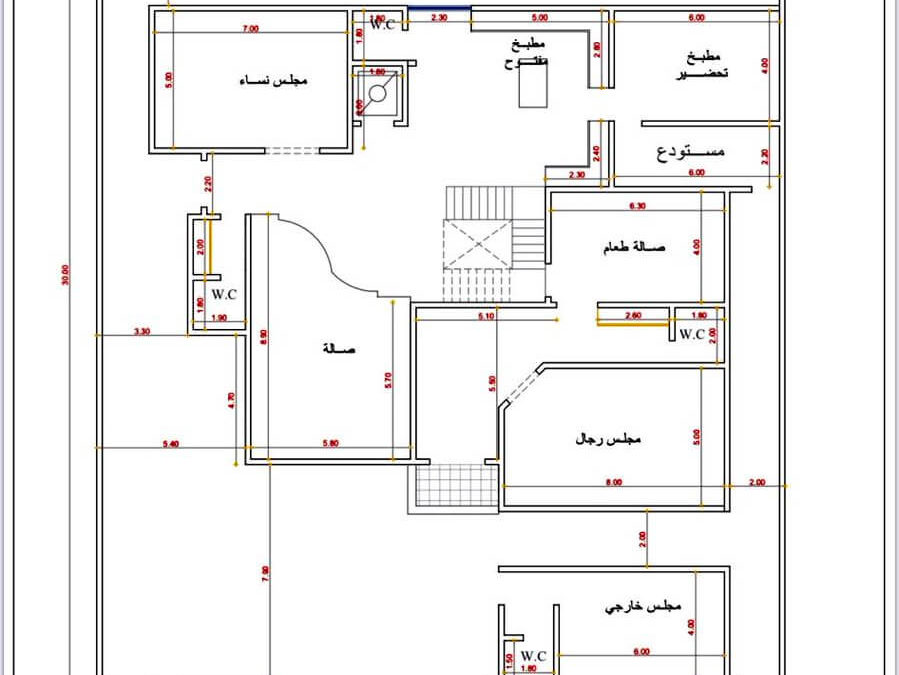 مخطط ملحق ضيافه خارجي – اقتراحات وديكورات